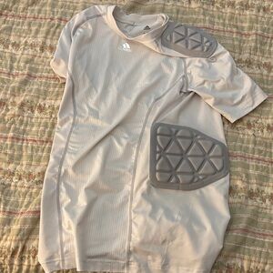 Adidas White Padded Football Tee